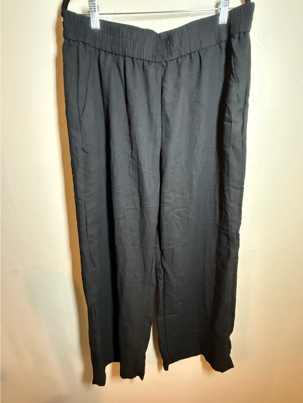 HALARA Black Casual Elastic-Waist Chinos